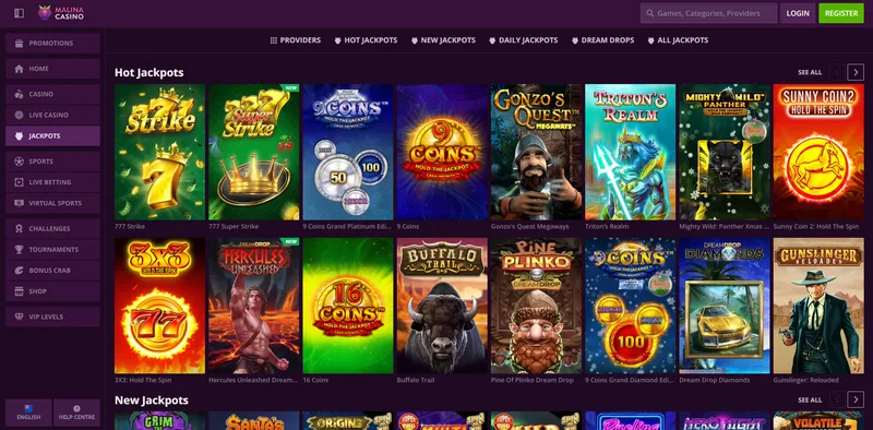Snímky Malina Casino